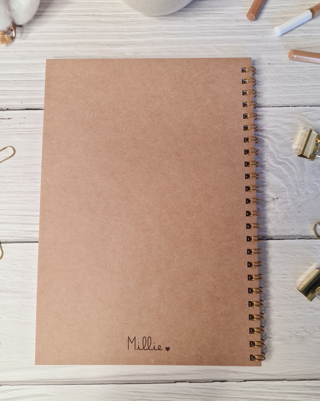 Carnet à spirales A5 en kraft : "Je suis là moi"